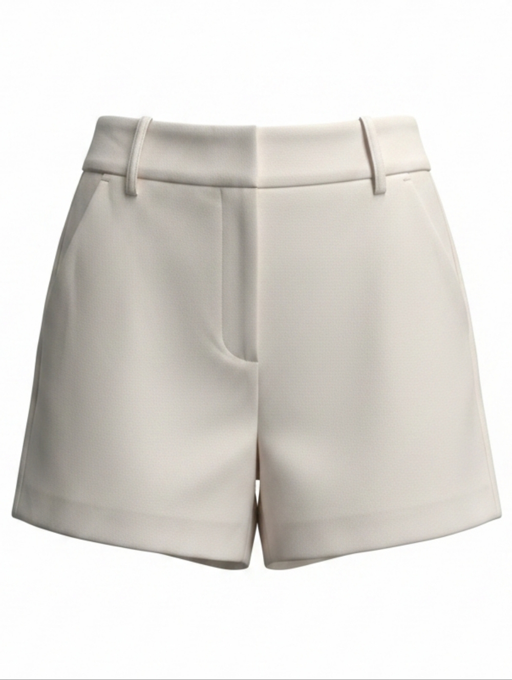 Alice + Olivia Ivory Satin Tailored Mini Shorts Size 0